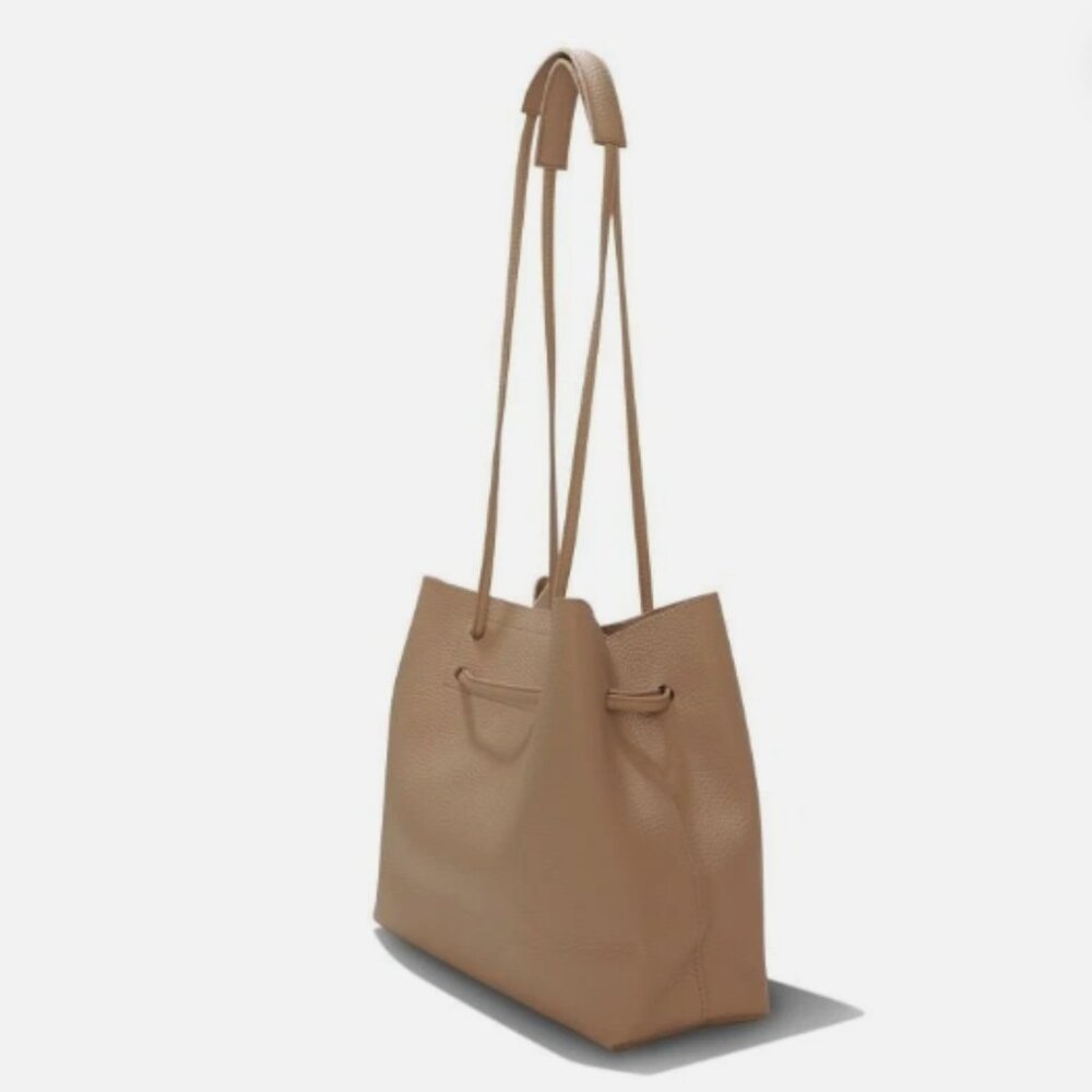8 Other Reasons Vegan Leather Slouchy Bucket Bag in Tan